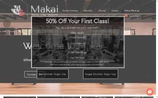 Makai Fitness - Pilates, Yoga, Wellness website