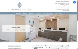 Clear Dermatology website