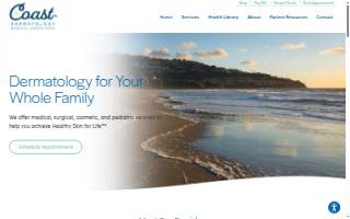 Coast Dermatology Medical Associates website