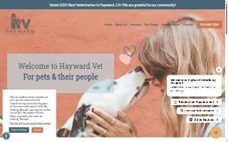 Hayward Veterinary Hospital website