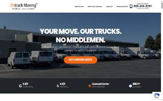 Ontrack Moving of Hayward website