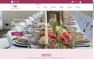 Passion For Catering website
