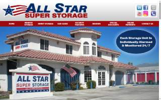 All Star Super Storage of Hemet website