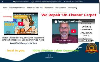 Creative Carpet Repair & Cleaning Hemet website