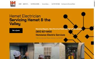Homewize Electric website