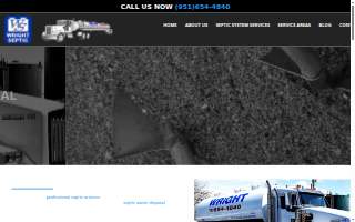 Wright Septic Tank Services of Hemet website