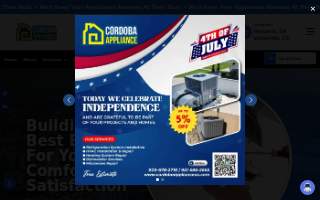 Cordoba Appliance & A/C & Heating website