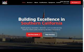 Desert Construction Services website