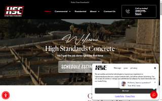 High Standards Concrete Inc website