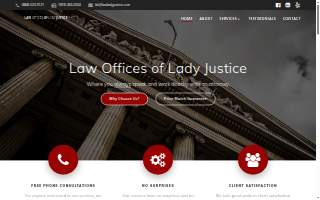 Law Offices of Lady Justice website