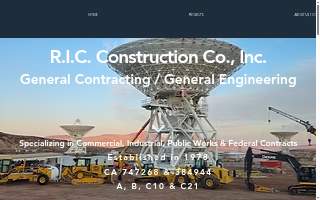 RIC Construction website
