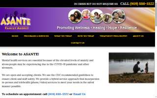 ASANTE Family Agency website