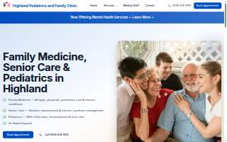 Highland Family Clinic website