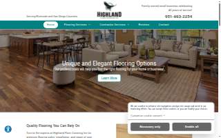 Highland Floor Covering Inc. website