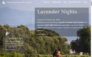 Highland Springs Ranch & Inn website