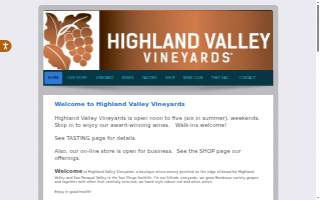 Highland Valley Vineyards website