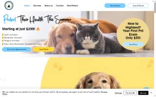 Highland Village Pet Hospital website
