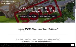 Viewpoint Financial Home Loans of Redlands website