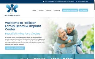 Hollister Family Dental & Implant Center website