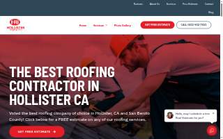 Hollister Roofing website
