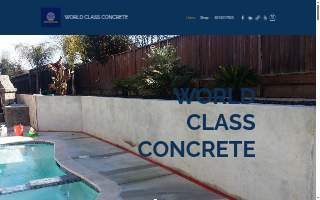 World Class Concrete website