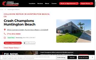 Crash Champions Collision Repair Huntington Beach website
