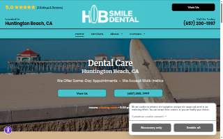 HB Smile Dental website