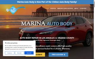 Marina Auto Body website
