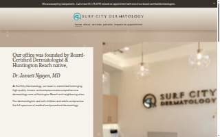 Surf City Dermatology website