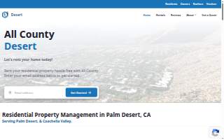 All County Desert Property Management website