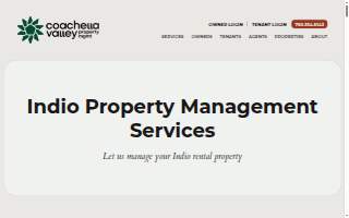 Coachella Valley Property Management of Indio website