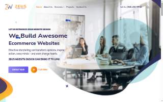 Zeus Website Design of Indio website