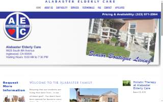 Alabaster Elderly Care website