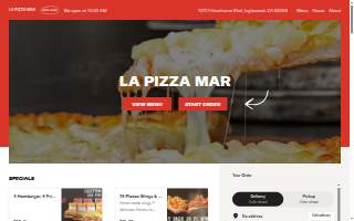 LA Pizza Mar website