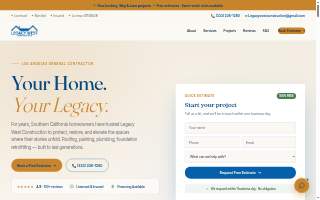 Legacy West Construction website