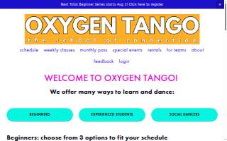 Oxygen Tango website