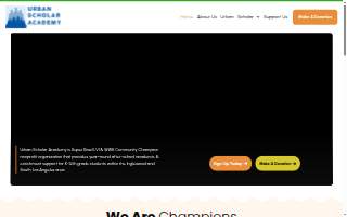 Urban Scholar Academy website