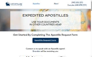 Apostilles CA website