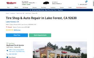 Big Brand Tire & Service of Irvine website