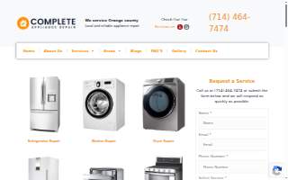 Complete Appliance Repair website