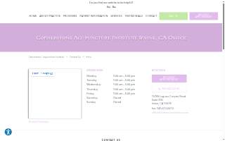 Cornerstone Acupuncture Institute of Irvine website