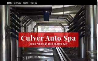 Culver Auto Spa website