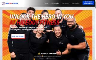 Hideout Fitness website
