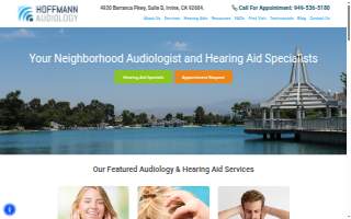 Hoffmann Audiology of Irvine website