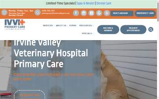 Irvine Valley Veterinary Hospital - Primary Care website