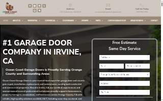 Ocean Coast Garage Doors of Irvine website