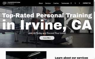 Overperform Fitness website