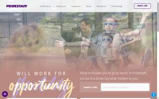 PrideStaff website