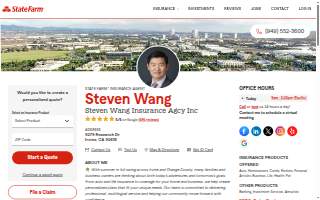 Steven Wang - State Farm Insurance Agent website