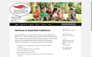 Superkids Pediatrics website